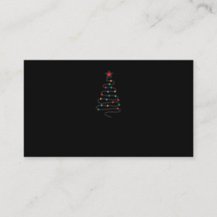 Holiday Christmas Tree Bright Light Business Card