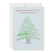 Holiday Christmas Tree Calligram Card
