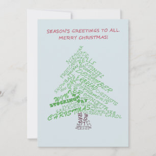 Holiday Christmas Tree Calligram Card