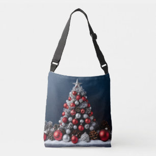 Holiday Christmas Tree Festive Snow Season Candles Crossbody Bag