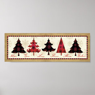 Holiday Christmas Trees Poster
