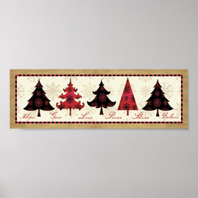 Holiday Christmas Trees Poster (Front)