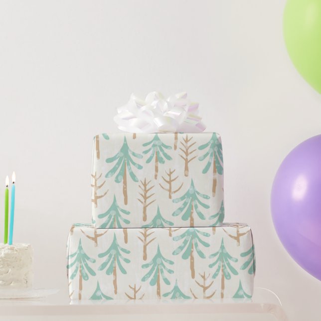 Holiday Christmas Trees Wrapping Paper (Party Gifts)