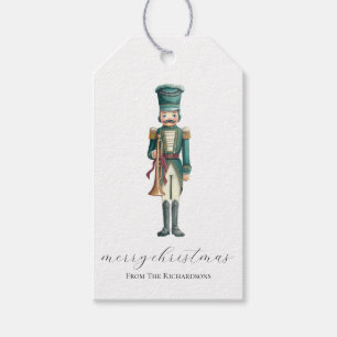 Holiday Christmas Watercolor Elegant Nutcracker Gift Tags