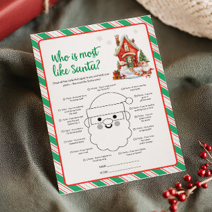 Holiday Christmas Who is Most Like Santa Game