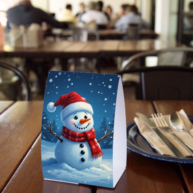 Holiday Christmas Winter Scene Paper Table Tent (Insitu(Restaurant))