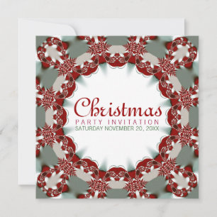 Holiday Circle Fractal Party Invitation