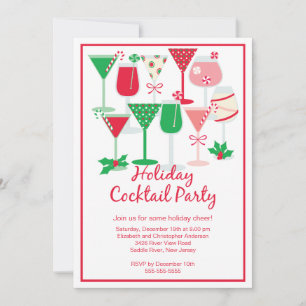 Holiday Cocktail Christmas Party Invitation