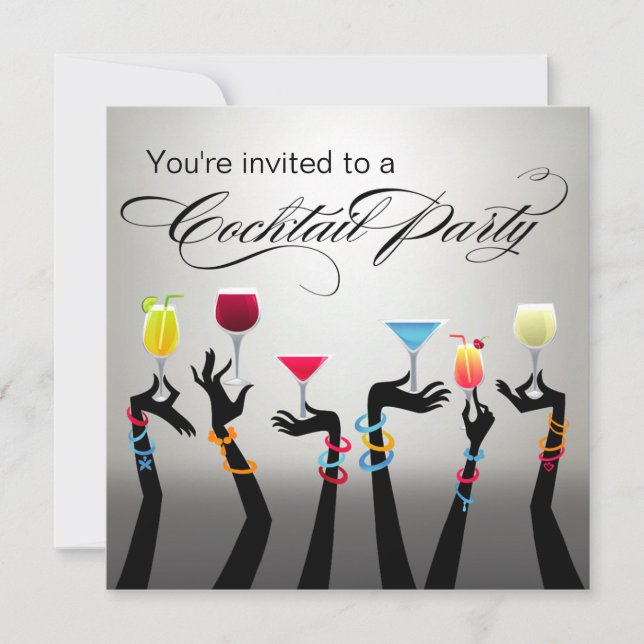 Holiday Cocktail Party Cheers! Invitation (Front)