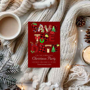 Holiday Cocktail Party Company Christmas Save The Date