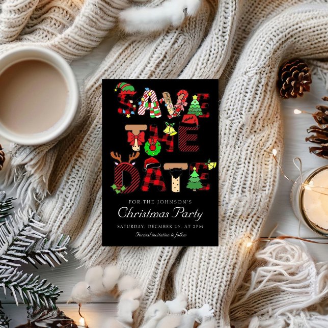 Holiday Cocktail Party Company Christmas Save The Date (Creator Uploaded)