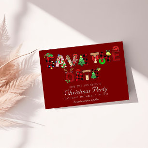 Holiday Cocktail Party Company Christmas Save The Date