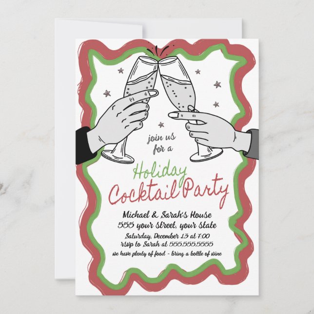Holiday Cocktail Party Invitation (Front)