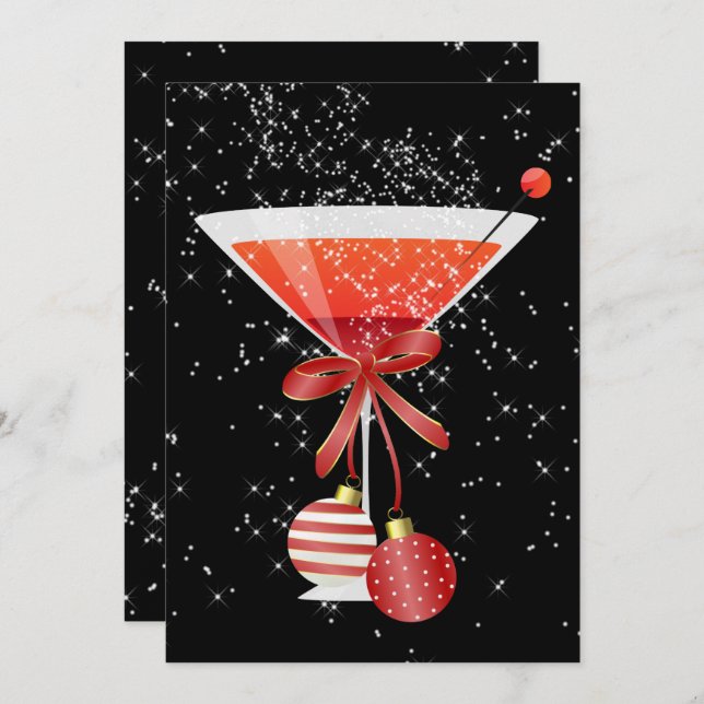 Holiday Cocktail Party Invitation (Front/Back)