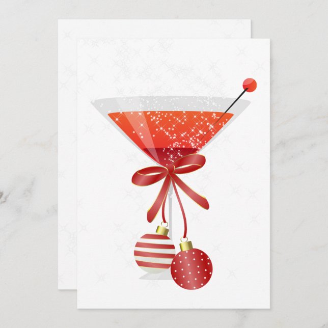 Holiday Cocktail Party Invitation (Front/Back)