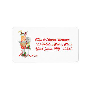 Holiday Cocktails Address Label