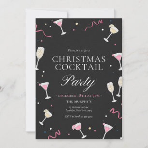 Holiday Cocktails Festive Drinks Christmas Party Invitation