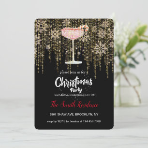 Holiday Cocktails Festive Drinks Cute Invitation