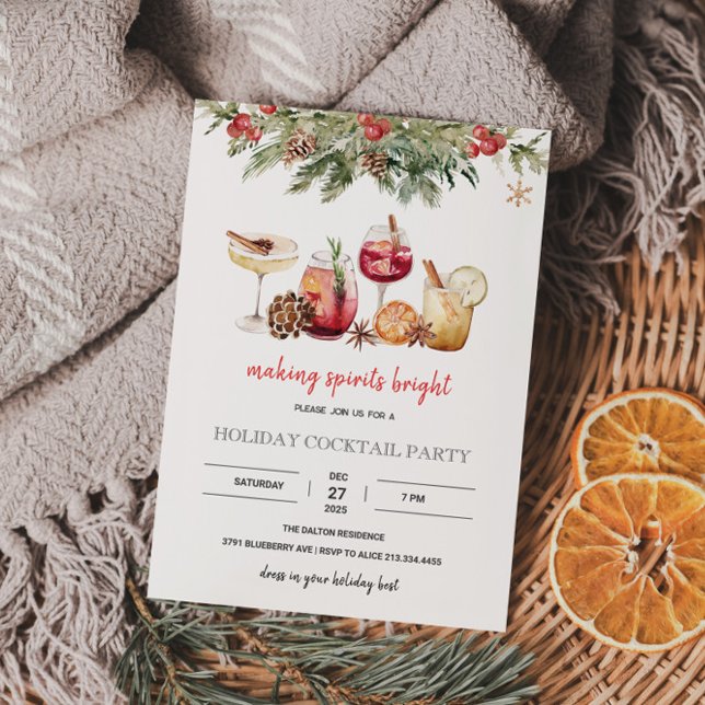 Holiday Cocktails Party  Invitation (Creator Uploaded)