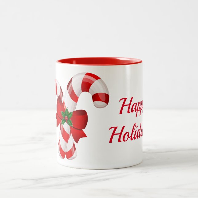 Holiday Coffee Mug Candy Canes (Center)