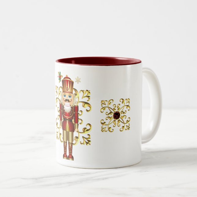 Holiday Coffee Mug-Christmas Nutcracker   Two-Tone Coffee Mug (Front Right)