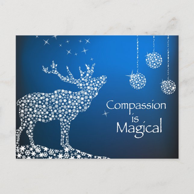 Holiday Compassion is Magical Postcard (Front)