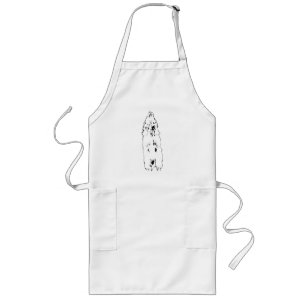 Holiday cook with a golden long apron