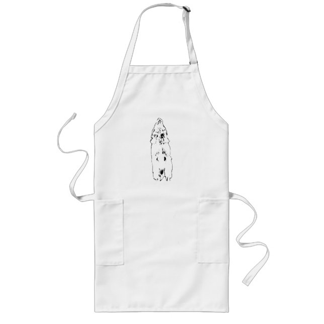 Holiday cook with a golden long apron (Front)