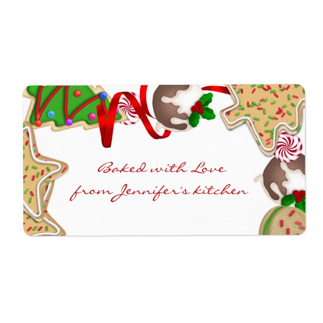 Holiday Cookie Border Label (Front)