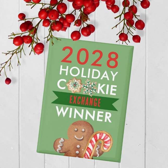 Holiday Cookie Contest Winner Award Prize Magnet (Christmas Baking Competition Prize Magnet for the Winner. Great for Cookie & Cooking Contests!)