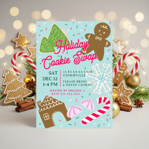 Holiday Cookie Exchange Christmas Party Invitation