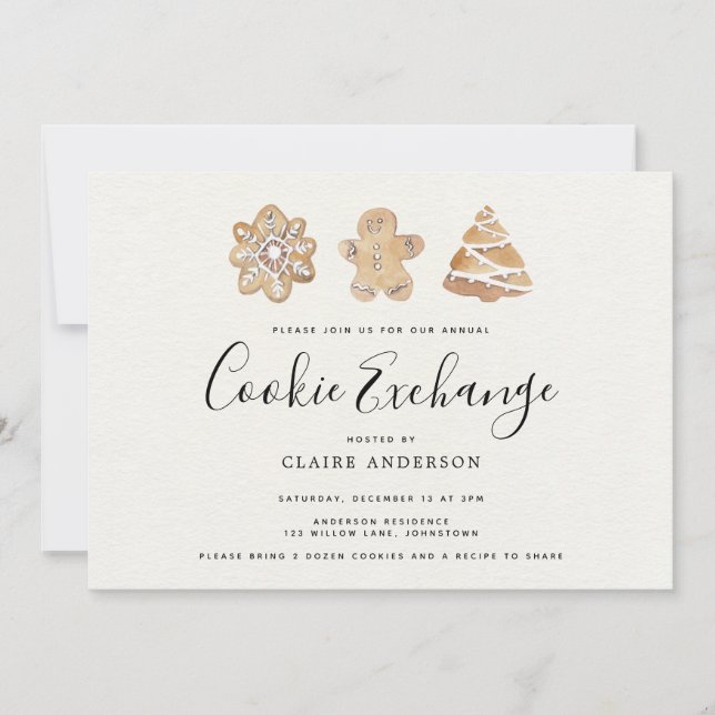 Holiday Cookie Exchange Invitation (Front)