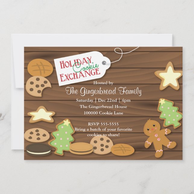 Holiday Cookie Exchange Invitation (Front)