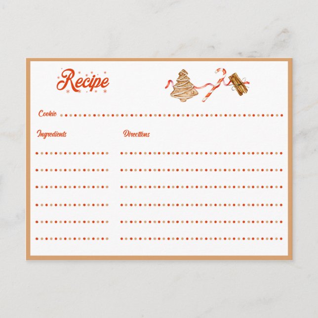 Holiday Cookie Exchange Postcard (Front)