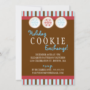 Holiday Cookie Exchange Sugar Cookie Invitation