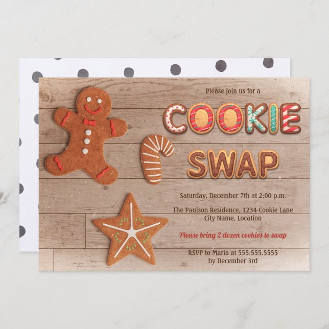 Holiday Cookie Swap Invitation (Front/Back)