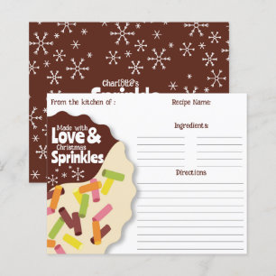 Holiday Cookie Swap Recipe Card