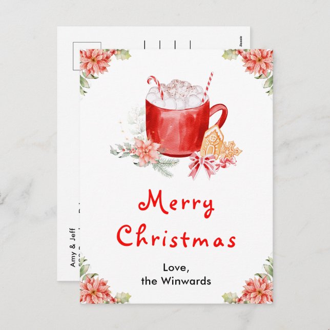 Holiday Cookies and Cocoa Red Merry Christmas (Front/Back)