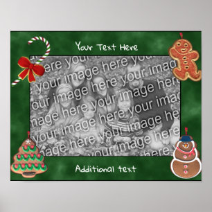 Holiday Cookies Candy Cane Create Your Own Photo Poster