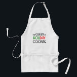 holiday cooking queen standard apron<br><div class="desc">Queen of holiday cooking</div>