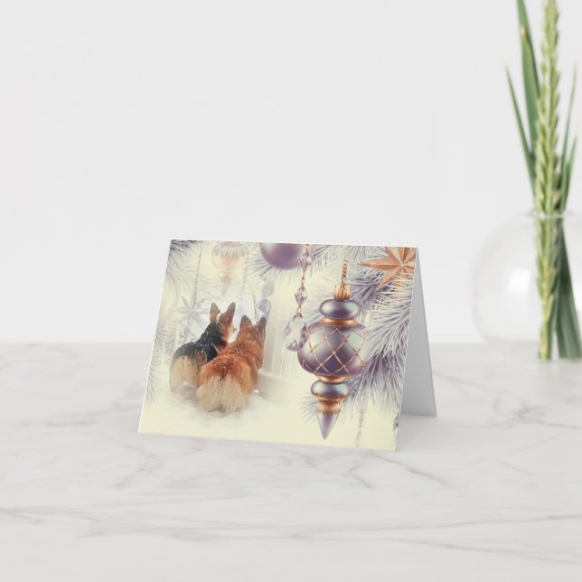 Holiday Corgis in the Snow (Front)