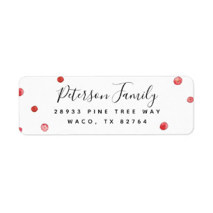 Holiday Cranberries Return Address Label