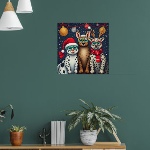 Holiday Creatures in Christmas Disguise Poster