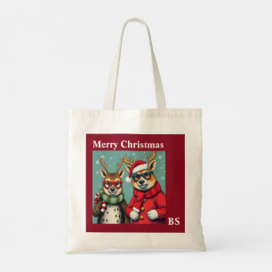 Holiday Creatures in Christmas Disguise Tote Bag
