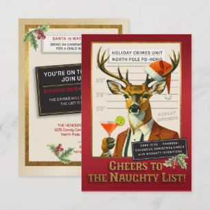 Holiday Crimes Unit – Reindeer Repeat Offender Invitation