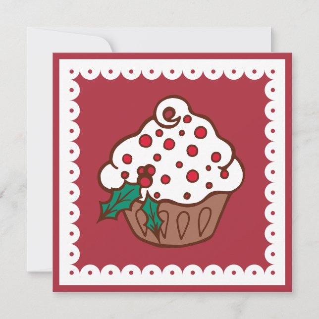 Holiday Cupcake Invitations (Front)