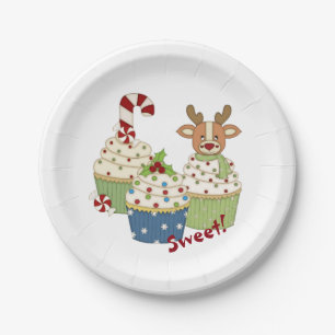 Holiday Cupcake Paper Plate