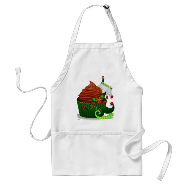 Holiday Cupcake Whimsey BAKING CHEF KITCHEN Standard Apron (Front)