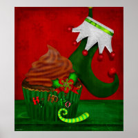 Holiday Cupcake Whimsey Folk Art