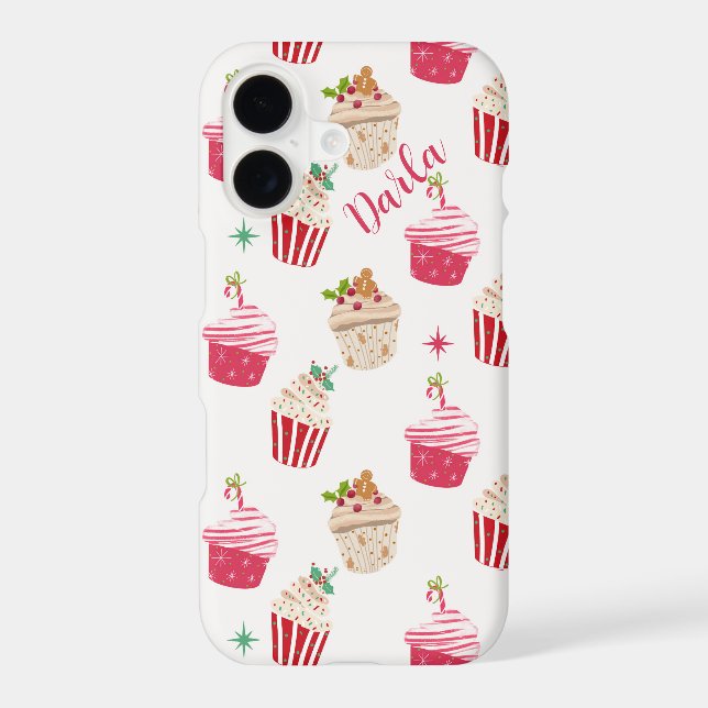 Holiday Cupcakes Personalized iPhone / iPad case (Back)
